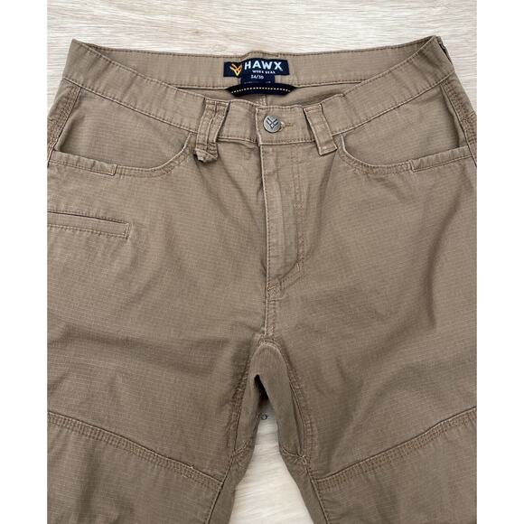 Hawx Pants Men's Work Gear Ripstop Fabric Stretch Pockets Tan Size 34 x 30 - Picture 3 of 6